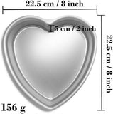 Darrahopens Home & Garden > Kitchenware > Bakeware & Accessories Heart-shaped baking tins - Aluminum baking tins - Valentine's Day, weddings, birthdays, etc. (Set of 3 heart-shaped baking tins, 20 x 5 cm)