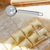 Darrahopens Home & Garden > Kitchenware > Bakeware & Accessories Luxury Rotary Cutter for Embossing - Baking Tools - Dough and Pastry Tools Made of Stainless Steel - Equipped with an Ergonomic Handle - Dishwasher Safe - Suitable for Cutting, Sealing and Pressing