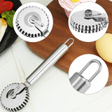 Darrahopens Home & Garden > Kitchenware > Bakeware & Accessories Luxury Rotary Cutter for Embossing - Baking Tools - Dough and Pastry Tools Made of Stainless Steel - Equipped with an Ergonomic Handle - Dishwasher Safe - Suitable for Cutting, Sealing and Pressing