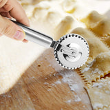 Darrahopens Home & Garden > Kitchenware > Bakeware & Accessories Luxury Rotary Cutter for Embossing - Baking Tools - Dough and Pastry Tools Made of Stainless Steel - Equipped with an Ergonomic Handle - Dishwasher Safe - Suitable for Cutting, Sealing and Pressing