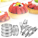 Darrahopens Home & Garden > Kitchenware > Bakeware & Accessories Muffin Rings 4pcs Stainless Steel Nonstick Pastry Rings for Home Baking