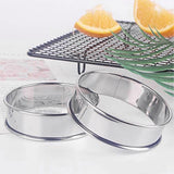 Darrahopens Home & Garden > Kitchenware > Bakeware & Accessories Muffin Rings 4pcs Stainless Steel Nonstick Pastry Rings for Home Baking
