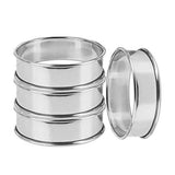 Darrahopens Home & Garden > Kitchenware > Bakeware & Accessories Muffin Rings 4pcs Stainless Steel Nonstick Pastry Rings for Home Baking
