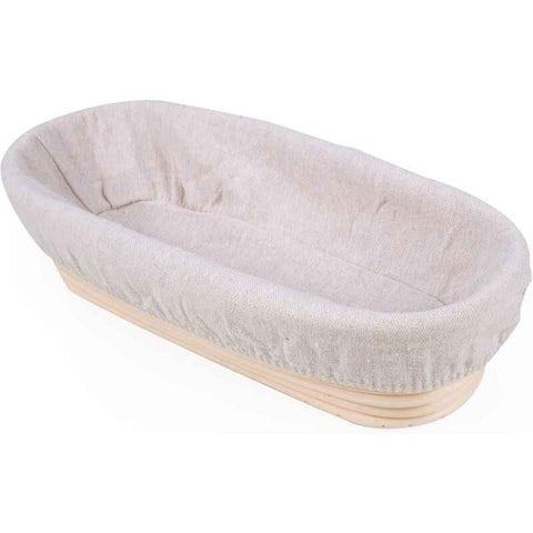Darrahopens Home & Garden > Kitchenware > Bakeware & Accessories Oval Banneton Bread Proofing Basket with Wool Lining, 30 x 14 x 7 cm