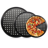 Darrahopens Home & Garden > Kitchenware > Bakeware & Accessories Pizza baking tins - Set of 2 - Stainless steel baking tins with non-stick coating - Suitable for home, kitchen, camping and barbecue - Round baking tins - 28 cm and 32 cm