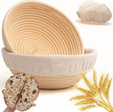 Darrahopens Home & Garden > Kitchenware > Bakeware & Accessories Proofing Basket Ø 23 cm - Bread Baking - Banneton - Proofing Basket Bread - Proofing Basket Round - Rattan Bread Pan - Dough Basket - incl. Dough Cloth | 1 piece