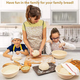 Darrahopens Home & Garden > Kitchenware > Bakeware & Accessories Proofing Basket Ø 23 cm - Bread Baking - Banneton - Proofing Basket Bread - Proofing Basket Round - Rattan Bread Pan - Dough Basket - incl. Dough Cloth | 1 piece