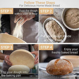 Darrahopens Home & Garden > Kitchenware > Bakeware & Accessories Proofing Basket Ø 23 cm - Bread Baking - Banneton - Proofing Basket Bread - Proofing Basket Round - Rattan Bread Pan - Dough Basket - incl. Dough Cloth | 1 piece