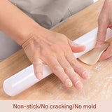 Darrahopens Home & Garden > Kitchenware > Bakeware & Accessories Rolling pin and dough cutter (2-piece) - 33 cm long - White - Diameter 3.5 cm - Suitable for baking - Can be used to roll out puff pastry, pie crusts or cookie dough - Smooth and easy-to-clean surface - Mould-resistant rolling pin