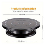 Darrahopens Home & Garden > Kitchenware > Bakeware & Accessories Rotating Cake Turntable Stand Black Plastic Cake Decorating Tools for Baking