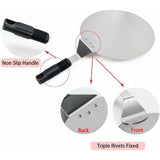 Darrahopens Home & Garden > Kitchenware > Bakeware & Accessories ROund Stainless Steel Pizza Peel With Non-Slip Handle Ideal For Cakes, Pizzas, Pies