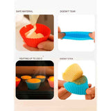 Darrahopens Home & Garden > Kitchenware > Bakeware & Accessories Set of 12 Silicone Cake Cups – High-Temperature Resistant, Home-Use Pudding & Muffin Cups, Baking Mold