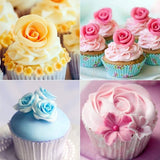 Darrahopens Home & Garden > Kitchenware > Bakeware & Accessories set of 27 cake decorating tips - 12 flower-shaped tips - cake decorating tip set - baking supplies for cookies and cupcakes - 2 leaf-shaped tips - 2 adapters - 10 piping bags