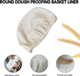 Darrahopens Home & Garden > Kitchenware > Bakeware & Accessories Set of 6 round proofing cloths (25 cm / 10 inch) – Fabric lining for proofing baskets – Natural woven – Ideal for sourdough and bread rising (round, without basket)