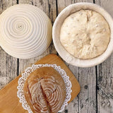 Darrahopens Home & Garden > Kitchenware > Bakeware & Accessories Set of 6 round proofing cloths (25 cm / 10 inch) – Fabric lining for proofing baskets – Natural woven – Ideal for sourdough and bread rising (round, without basket)