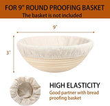 Darrahopens Home & Garden > Kitchenware > Bakeware & Accessories Set of 6 round proofing cloths (25 cm / 10 inch) – Fabric lining for proofing baskets – Natural woven – Ideal for sourdough and bread rising (round, without basket)