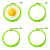 Darrahopens Home & Garden > Kitchenware > Bakeware & Accessories Silicone Egg Rings 4pcs Non-Stick Pancake Cooking Rings Perfect Fried Egg Shape