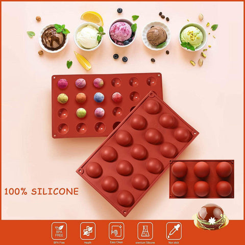 Darrahopens Home & Garden > Kitchenware > Bakeware & Accessories Soap Mold Cake Mould Kitchen Accessories Kitchenware Silicone Gel Baking Tools - 15 semicircle