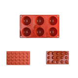 Darrahopens Home & Garden > Kitchenware > Bakeware & Accessories Soap Mold Cake Mould Kitchen Accessories Kitchenware Silicone Gel Baking Tools - 24 semicircle