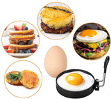 Darrahopens Home & Garden > Kitchenware > Bakeware & Accessories Stainless Steel Egg Ring Pancake Mold for Fried Eggs and Omelets - 4 Pieces
