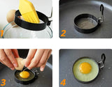 Darrahopens Home & Garden > Kitchenware > Bakeware & Accessories Stainless Steel Egg Ring Pancake Mold for Fried Eggs and Omelets - 4 Pieces