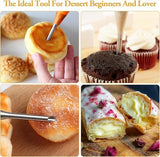Darrahopens Home & Garden > Kitchenware > Bakeware & Accessories stainless steel piping nozzles - Cream piping nozzles - Piping nozzles - Accessories for filling jam, puff pastry, donuts, bread, pastries