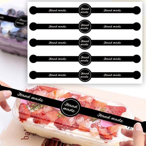 Darrahopens Home & Garden > Kitchenware > Bakeware & Accessories Stickers - 50 sheets - Baking stickers - Strip stickers - DIY baking stickers - Sealing stickers for cake boxes and dessert packaging