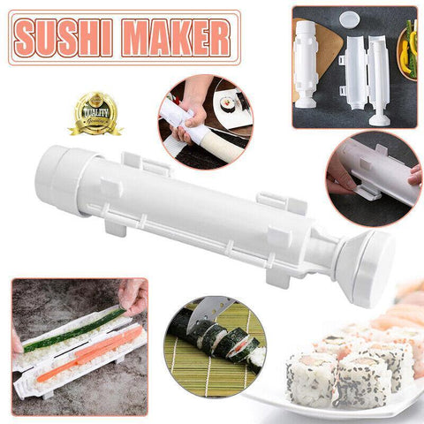 Darrahopens Home & Garden > Kitchenware > Bakeware & Accessories Sushi Roller Maker Tool with Tube Plunger DIY Bazooka Rice Mold for Home Kitchen