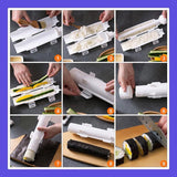 Darrahopens Home & Garden > Kitchenware > Bakeware & Accessories Sushi Roller Maker Tool with Tube Plunger DIY Bazooka Rice Mold for Home Kitchen