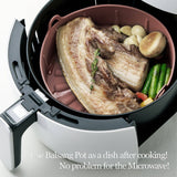 darrahopens Home & Garden > Kitchenware Balsang Large Chocolate Airfryer Reusable Silicone Pot Nonstick Nontoxic