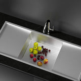 Darrahopens Home & Garden > Kitchenware Cefito Kitchen Sink Basin Stainless Steel Under/Top/Flush Mount Bowl 122X45CM