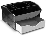Darrahopens Home & Garden > Kitchenware CEP Deluxe Tea Coffee Storage Home Office Organiser Distributor Tray - Black