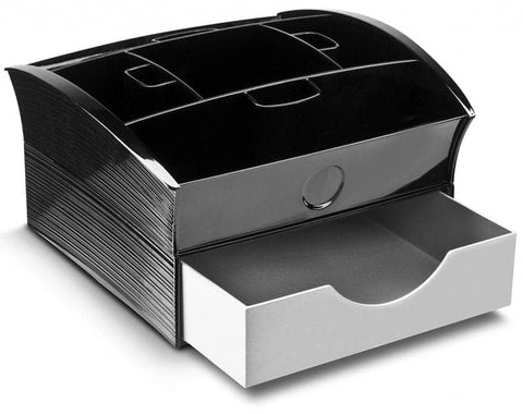Darrahopens Home & Garden > Kitchenware CEP Deluxe Tea Coffee Storage Home Office Organiser Distributor Tray - Black