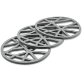 Darrahopens Home & Garden > Kitchenware > Coasters 3 pcs Set ROund Silicone Trivets - Flexible And Non-Slip - 15.8 X 15.8 X 0.7Cm - Grey