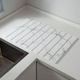 Darrahopens Home & Garden > Kitchenware > Coasters 30x40cm Foldable Marble Pattern Kitchen Dish Drainer(Style 1) - Ultra-Absorbent Natural Stone Mat, Fast-Drying & Space-Saving