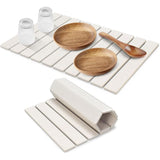 Darrahopens Home & Garden > Kitchenware > Coasters 30x40cm Foldable Marble Pattern Kitchen Dish Drainer(Style 2) - Ultra-Absorbent Natural Stone Mat, Fast-Drying & Space-Saving