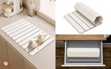 Darrahopens Home & Garden > Kitchenware > Coasters 30x40cm Foldable Marble Pattern Kitchen Dish Drainer(Style 4) - Ultra-Absorbent Natural Stone Mat, Fast-Drying & Space-Saving