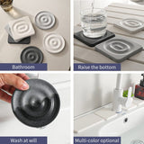 Darrahopens Home & Garden > Kitchenware > Coasters 6-Pack Grey Instant Dry Diatomite Round Coaster Tray(10x10CM) - Ultra-Absorbent Bathroom Sink Caddy & Cup Mat