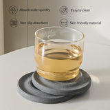 Darrahopens Home & Garden > Kitchenware > Coasters 6-Pack White Instant Dry Diatomite Square Coaster Tray(10x10CM) - Ultra-Absorbent Bathroom Sink Caddy & Cup Mat