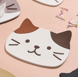 Darrahopens Home & Garden > Kitchenware > Coasters Coasters – Set of 5 – Cute cat design – Made of silicone – Compact, non-slip and heat resistant – Suitable for coffee tables, home use and cafes, also great as a gift for a housewarming or wedding.
