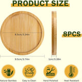 Darrahopens Home & Garden > Kitchenware > Coasters Coasters - Set of 8 - Round coasters - Wooden coasters - Suitable for water glasses, ornaments, candles, potted plants, etc.