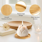 Darrahopens Home & Garden > Kitchenware > Coasters Coasters - Set of 8 - Round coasters - Wooden coasters - Suitable for water glasses, ornaments, candles, potted plants, etc.