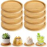 Darrahopens Home & Garden > Kitchenware > Coasters Coasters - Set of 8 - Round coasters - Wooden coasters - Suitable for water glasses, ornaments, candles, potted plants, etc.