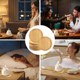 Darrahopens Home & Garden > Kitchenware > Coasters Coasters - Set of 8 - Round coasters - Wooden coasters - Suitable for water glasses, ornaments, candles, potted plants, etc.