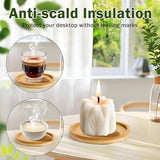 Darrahopens Home & Garden > Kitchenware > Coasters Coasters - Set of 8 - Round coasters - Wooden coasters - Suitable for water glasses, ornaments, candles, potted plants, etc.