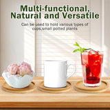 Darrahopens Home & Garden > Kitchenware > Coasters Coasters - Set of 8 - Round coasters - Wooden coasters - Suitable for water glasses, ornaments, candles, potted plants, etc.