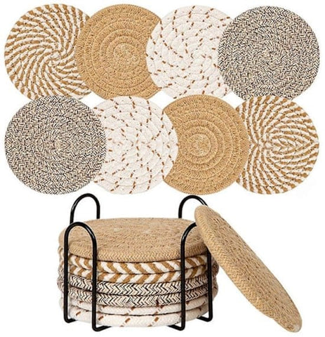 Darrahopens Home & Garden > Kitchenware > Coasters Coasters - Set of 8 - Round - Reusable