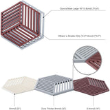 Darrahopens Home & Garden > Kitchenware > Coasters Kitchen Pot Coaster Tapis De Protection En Silicone Teffa (Gris, Raya Hexagonal: 160X138X8Mm)