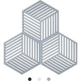 Darrahopens Home & Garden > Kitchenware > Coasters Kitchen Pot Coaster Tapis De Protection En Silicone Teffa (Gris, Raya Hexagonal: 160X138X8Mm)