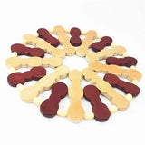 Darrahopens Home & Garden > Kitchenware > Coasters Set of 3 Small Handmade Wooden for Hot Dishes - 6.29in- Coasters and Hot Pads - Great Kitchen Gift Idea（rotundity）